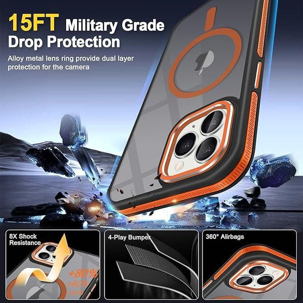 Entronix [Magnetic] Case Compatible with iPhone 17 - Translucent Matte Back w/ Rugged Edges