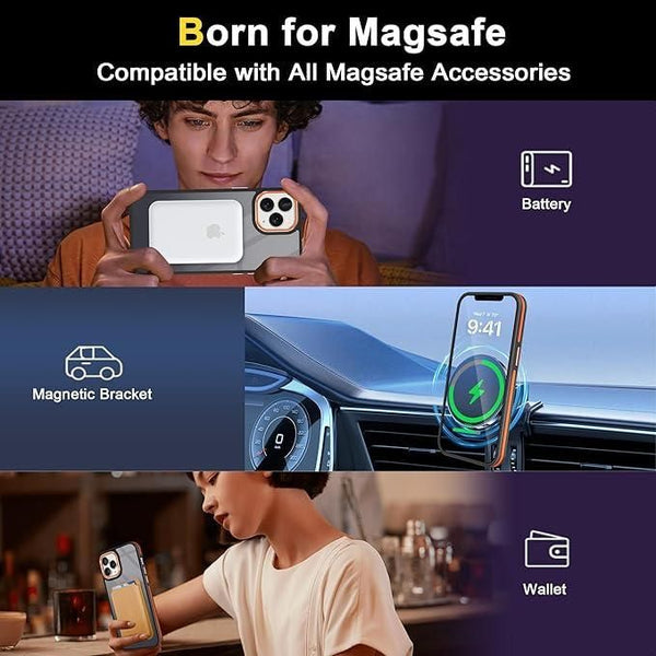 Entronix [Magnetic] Case Compatible with iPhone 17 - Translucent Matte Back w/ Rugged Edges