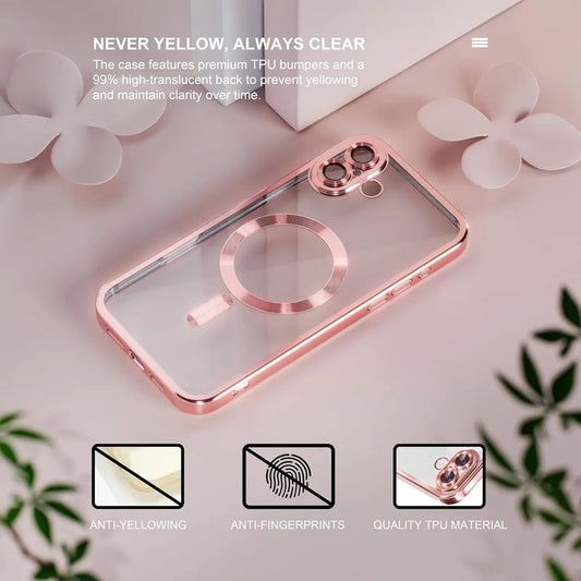 Entronix Bundle Compatible with iPhone 17 - [Magnetic] Luxury Glossy Case & 2 Clear Screen Protectors - Entronix