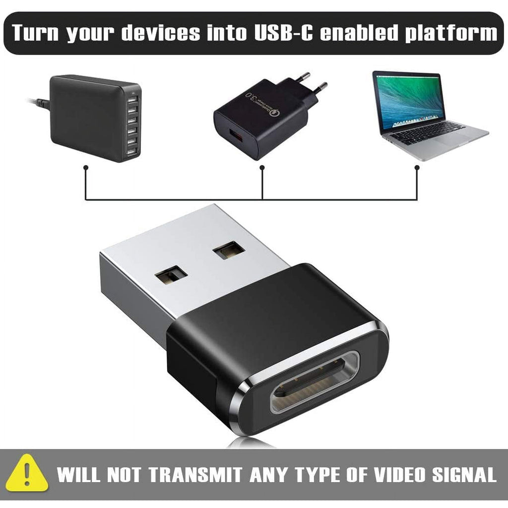 Entronix USB-A to USB-C Adapter - Converter for iPhone, Android, Tablets, and Laptops