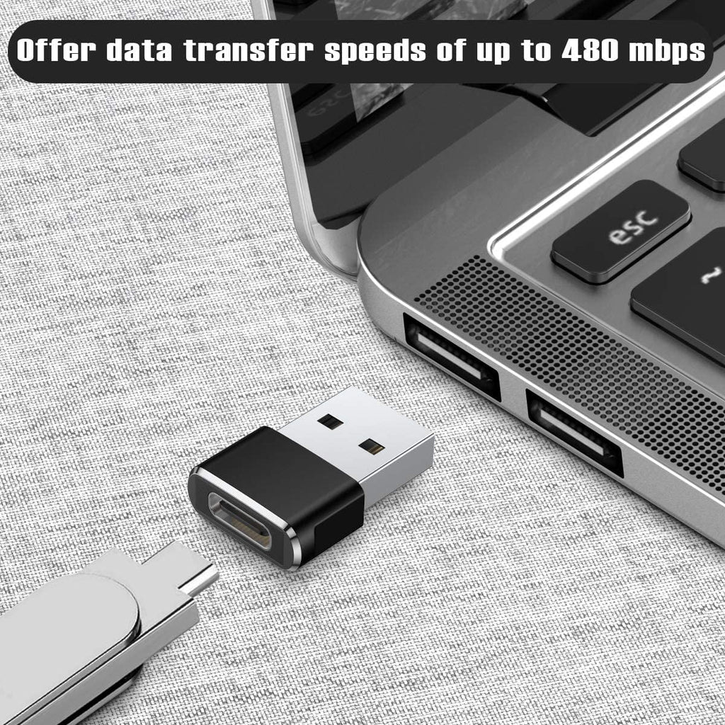 Entronix USB-A to USB-C Adapter - Converter for iPhone, Android, Tablets, and Laptops