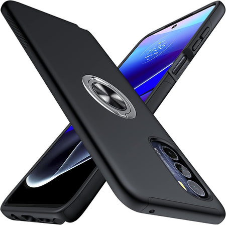 Entronix Case Designed for Motorola G Stylus 2022 Heavy Duty with Built-in Kickstand, Dual Layer Protection Rotating Holder Ring, Sturdy Case - Entro Retail