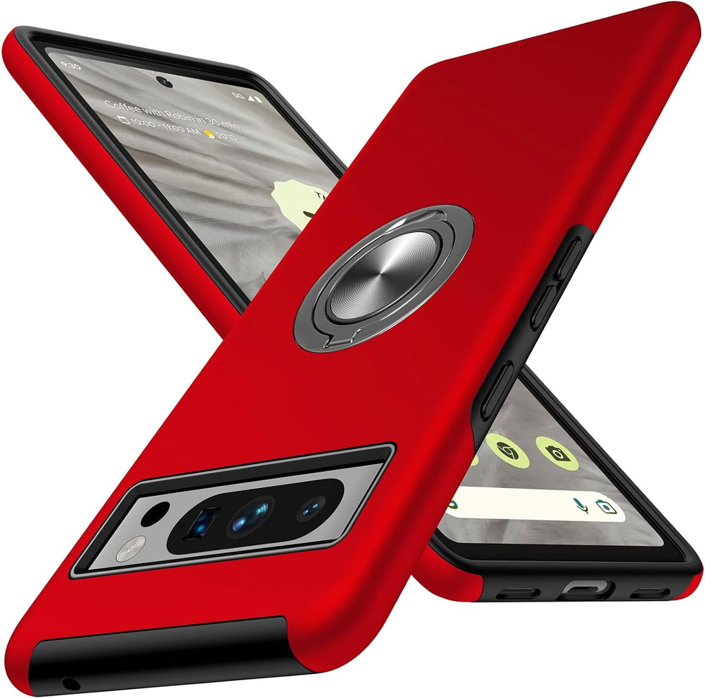 Entronix Case Designed for Google Pixel 8 Pro Heavy Duty with Built-in Kickstand, Dual Layer Protection Rotating Holder Ring, Sturdy Case - Entro Retail