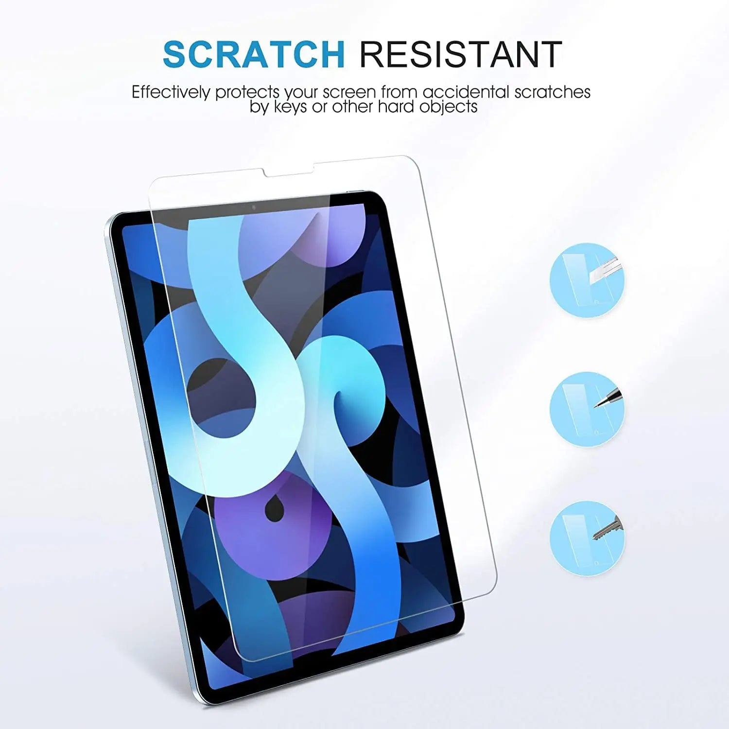 Entronix Clear Screen Protector Compatible with iPad Pro 12.9" (6/5/4/3rd Gen) - 3-Piece Combo - Entronix