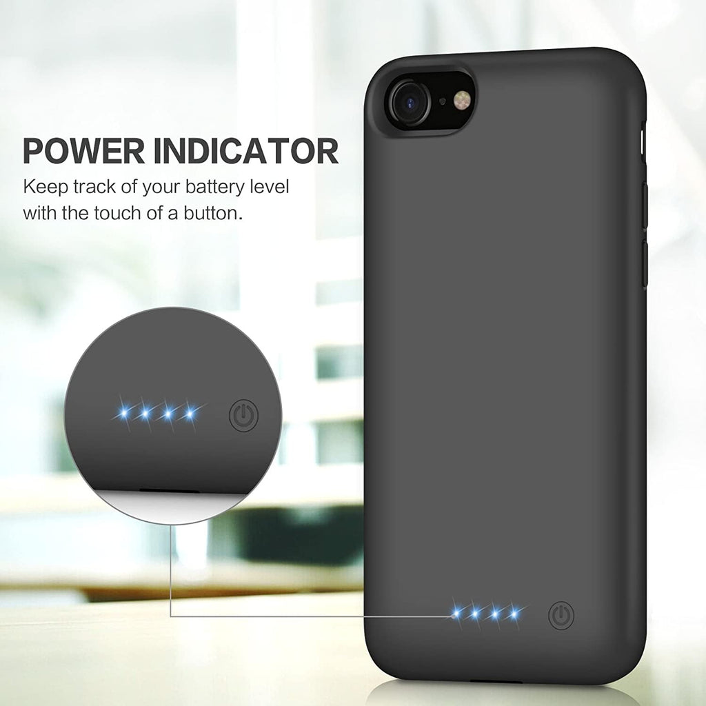 Entronix Case Compatible with iPhone 8/7/SE - [6000mAh] Charging Powerbank Cover
