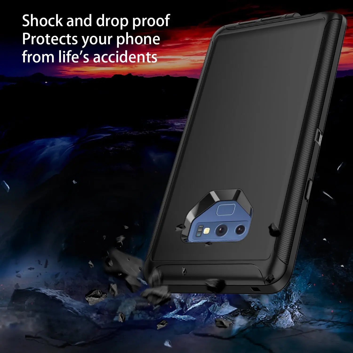 Entronix Bundle Compatible with Galaxy Note 9 - Heavy Duty Case & 1 Clear Screen Protector - Entronix