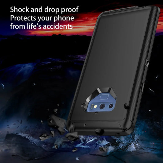 Entronix Bundle Compatible with Galaxy Note 9 - Heavy Duty Case & 2 Clear Screen Protectors - Entronix
