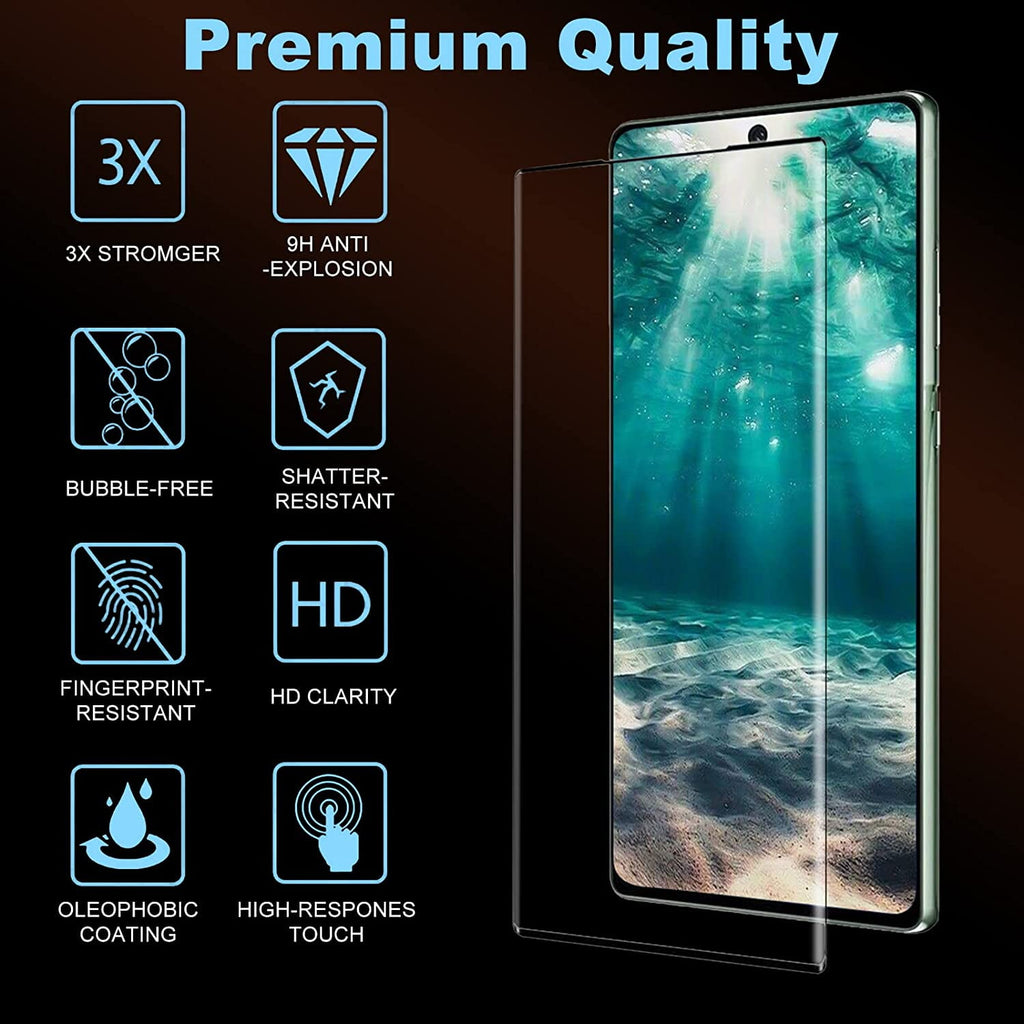 Entronix Clear Screen Protector Compatible with Galaxy Note 10 Plus - 2-Piece Combo