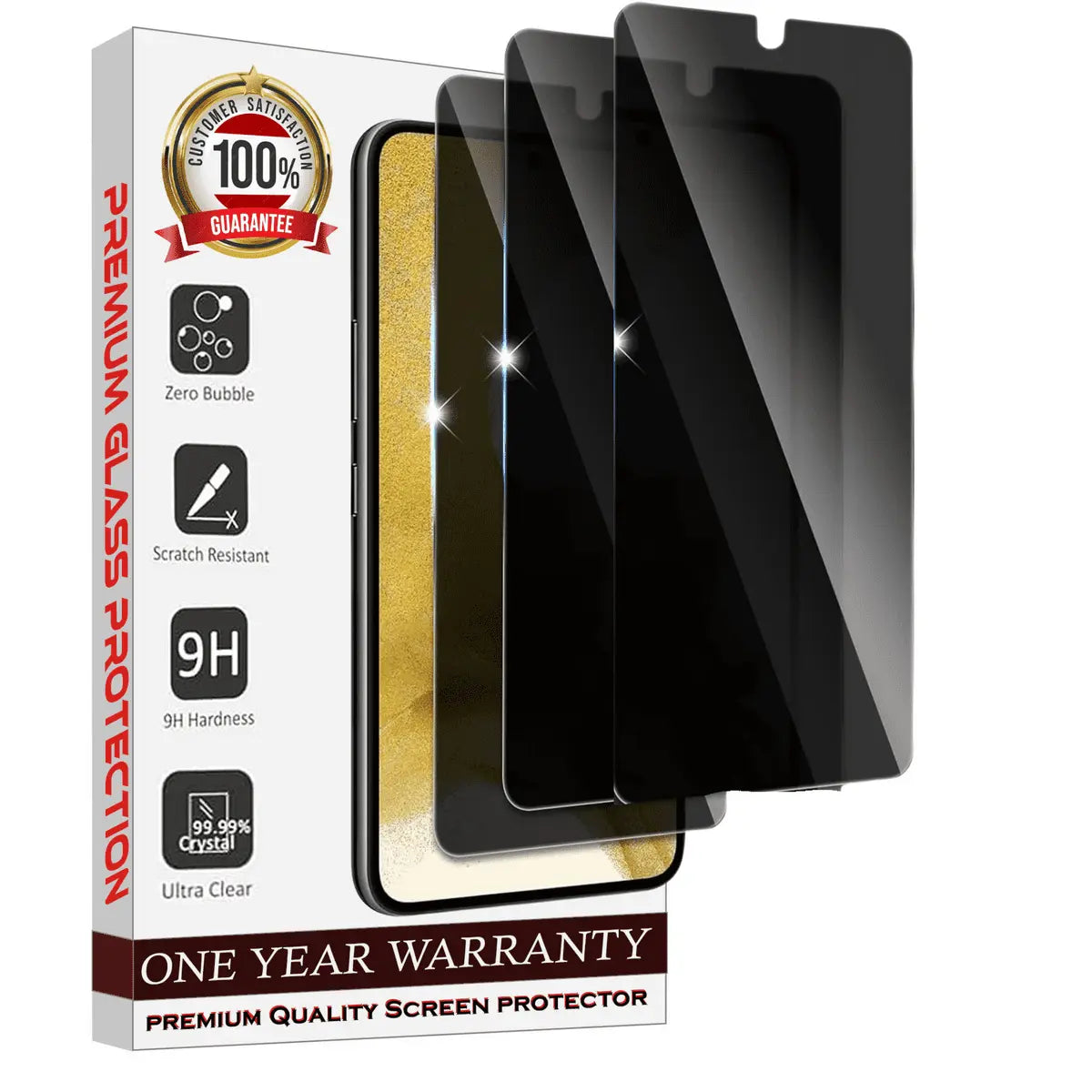 Entronix Case Privacy Screen Protector for Samsung Galaxy Note 10 Protector, Pack of 3 with Support Fingerprint ID Anti-Spy Tempered Film - Entro Retail