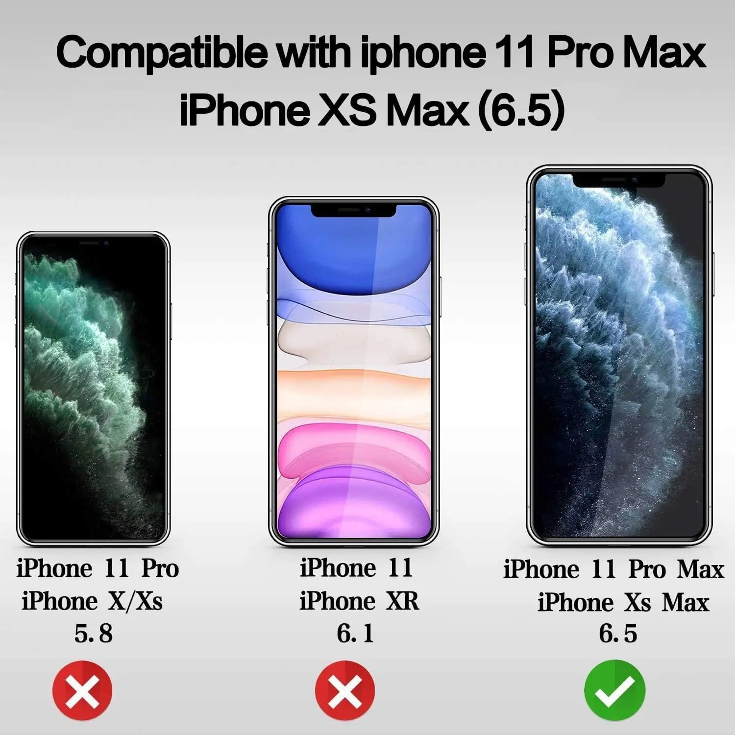 Entronix Anti-Spy Privacy Screen Protector Compatible with iPhone XS Max/11 Pro Max - 3-Piece Combo - Entronix