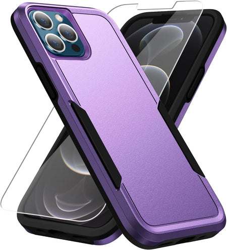 Entronix Heavy Duty Case Designed for Apple iPhone 11 Pro with 1Pc Tempered Glass Screen Protector, Shockproof Dropproof Anti-Scratch Cover - Entro Retail