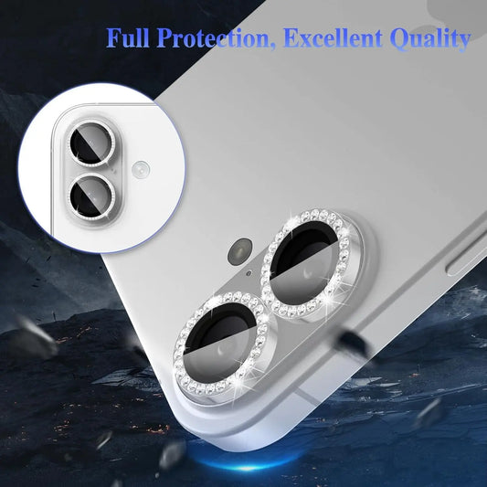 Entronix Camera Lens Protector Compatible with iPhone 17 - Luxury Diamond Metal Cover ENTRONIX