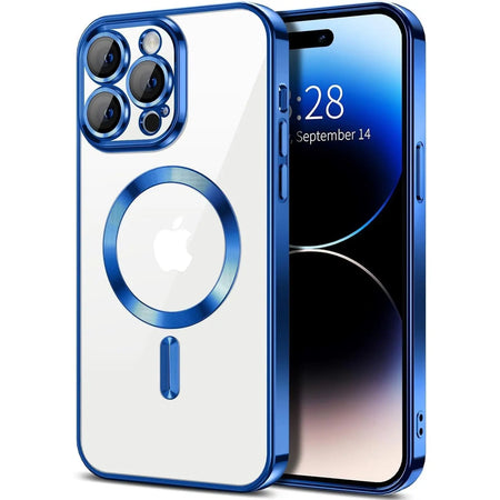 Entronix [Magnetic] Case Compatible with iPhone 15 Pro - [Clear Back] Luxury Glossy Cover - Entronix