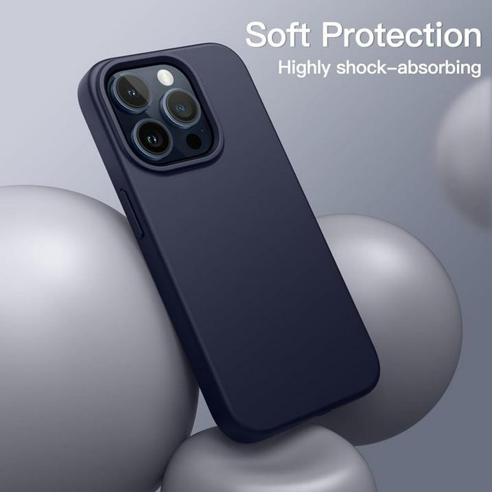 Entronix Bundle Compatible with iPhone 11 Pro Max - Liquid Silicone Case, 2 Clear Screen Protectors & 2 Camera Lens Protectors