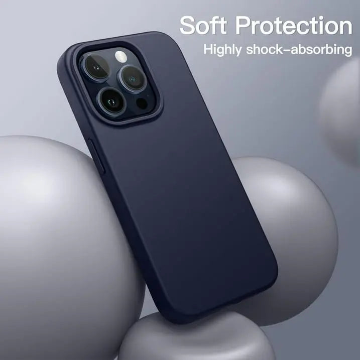 Entronix Bundle Compatible with iPhone 16 - Liquid Silicone Case, 2 Clear Screen Protectors & 2 Camera Lens Protectors - Entronix