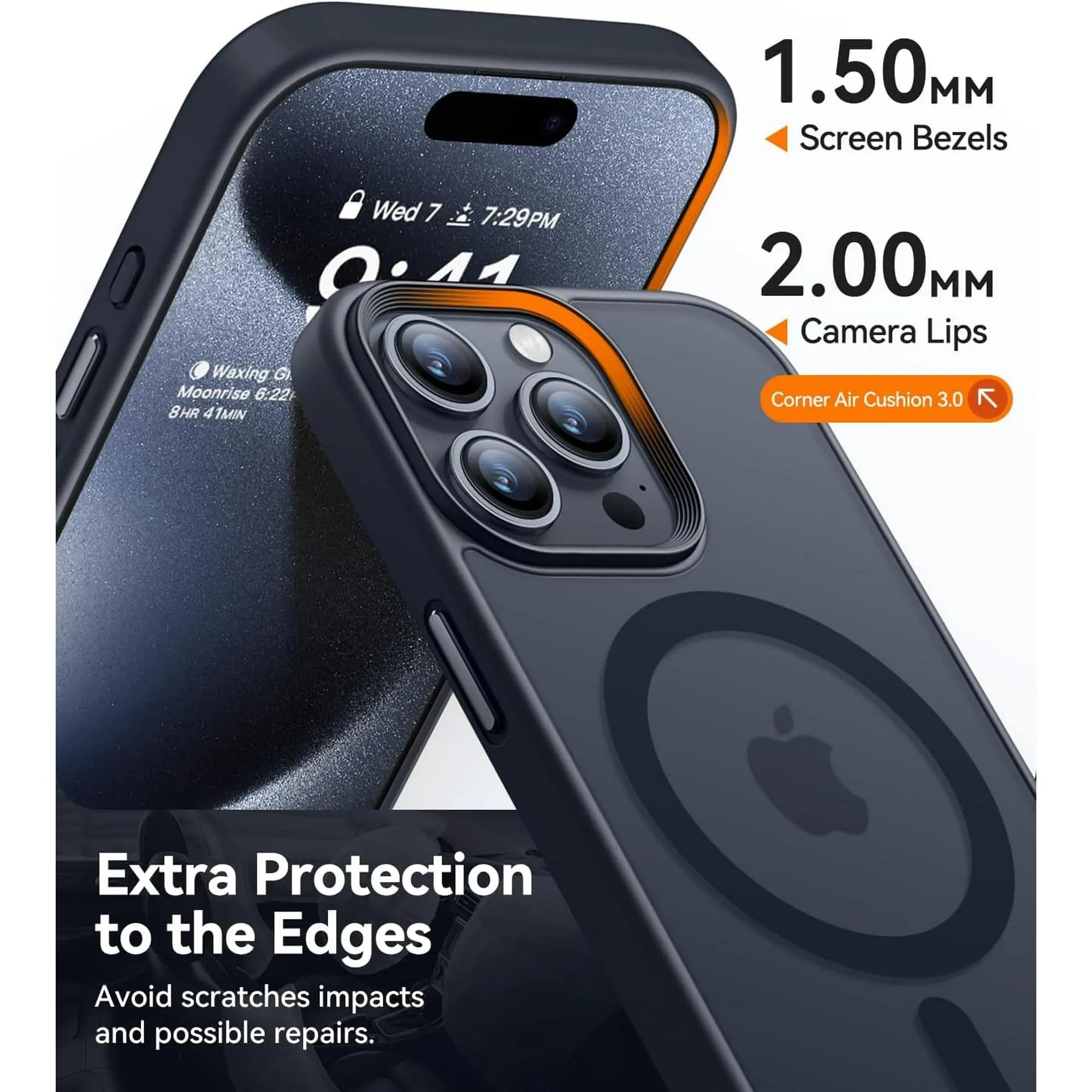 Entronix Bundle Compatible with iPhone 16 Plus - [Magnetic] Translucent Matte Case, 1 Screen Protector & 1 Camera Lens Protector - Entronix