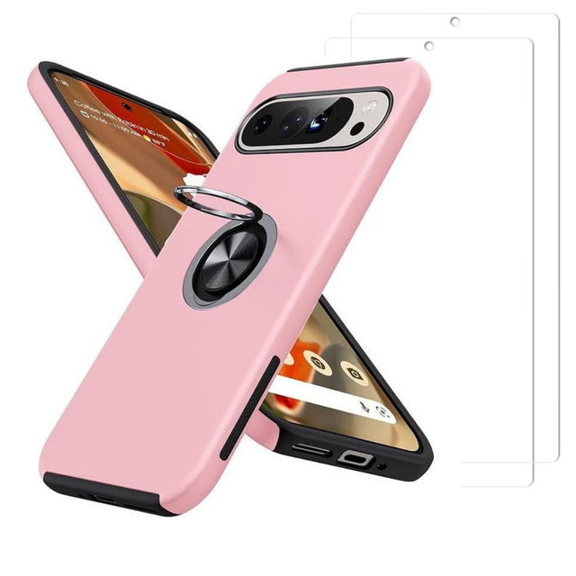 BUPixel9ProXLGripRingPink2TGClear