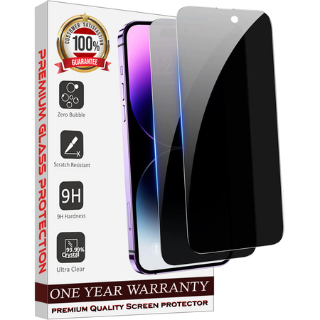 Entronix 2-Pack for Apple iPhone 16 Pro Max, Anti-Spy Privacy Tempered Glass Screen Protector, Case Friendly & Easy Installation - Entro Retail