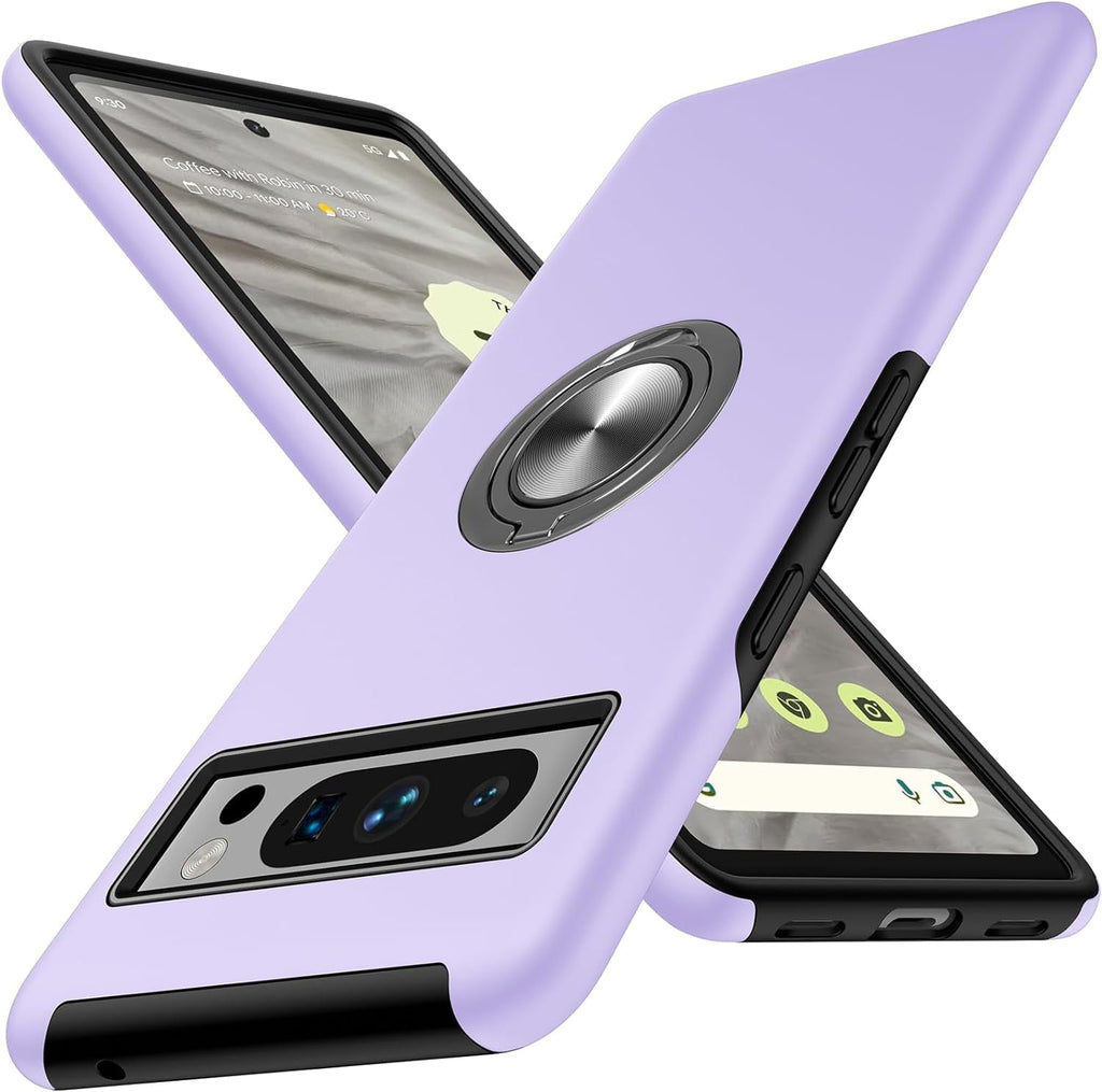 Entronix Case Designed for Google Pixel 8 Pro Heavy Duty with Built-in Kickstand, Dual Layer Protection Rotating Holder Ring, Sturdy Case - Entro Retail