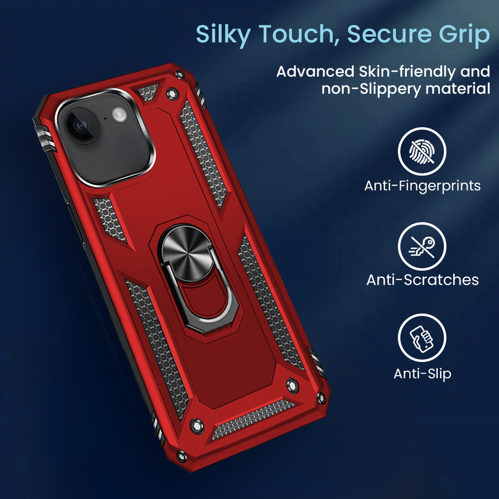 Entronix Case Compatible with iPhone 16E - Dual-Layer Guard Gripstand
