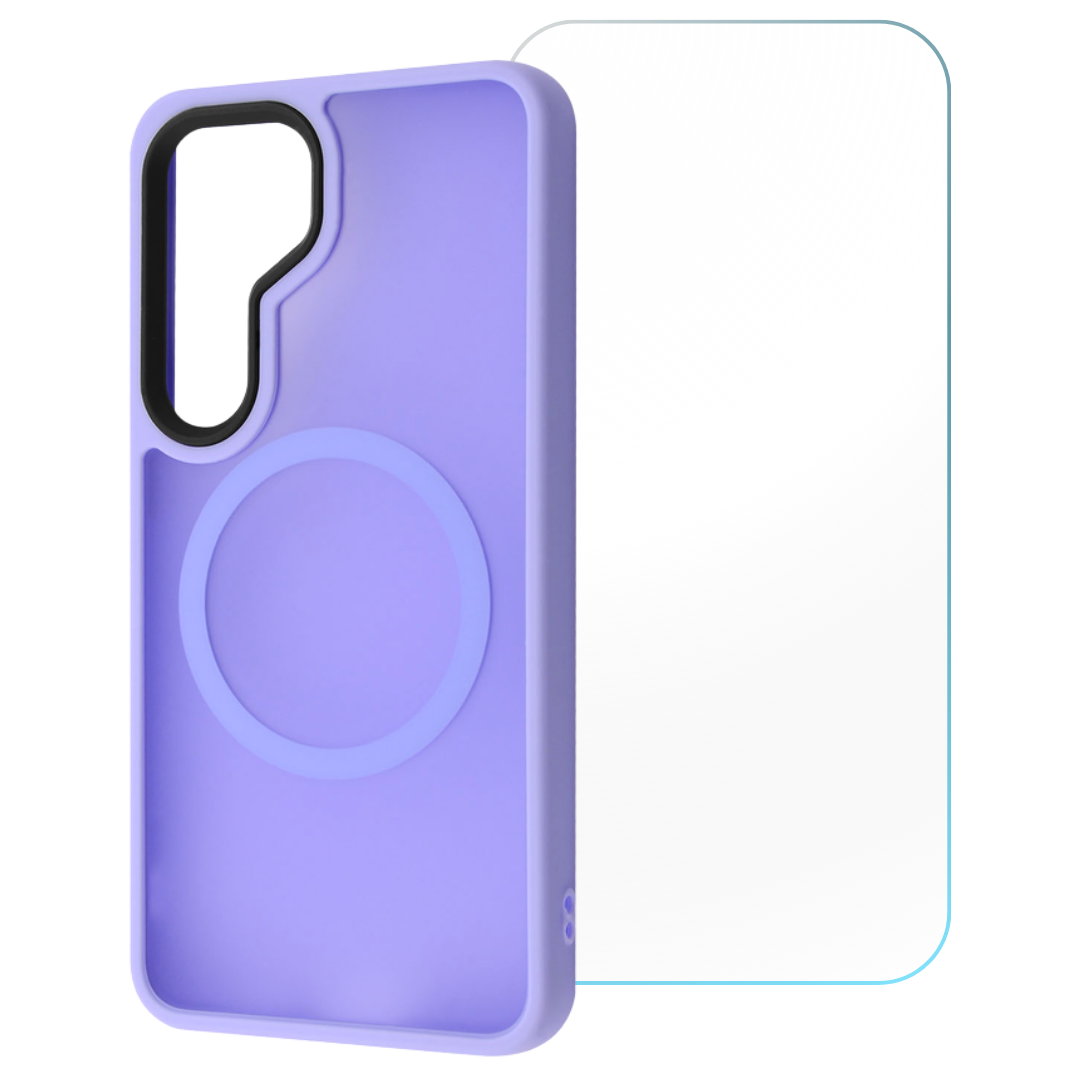 Entronix Bundle Compatible with Galaxy S25 Plus - [Magnetic] Translucent Matte Case & 1 Clear Screen Protector