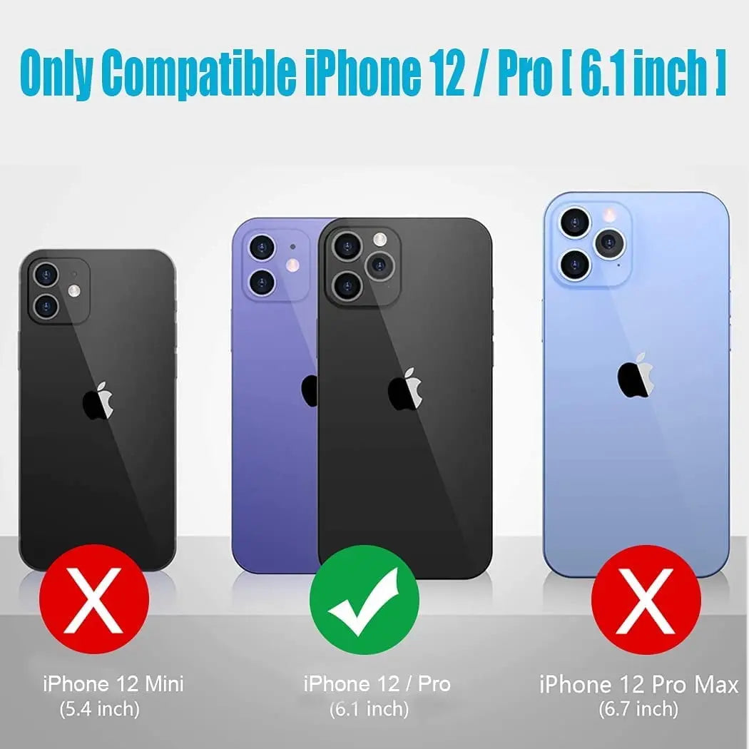Entronix Anti-Spy Privacy Screen Protector Compatible with iPhone 12/12 Pro - 3-Piece Combo - Entronix