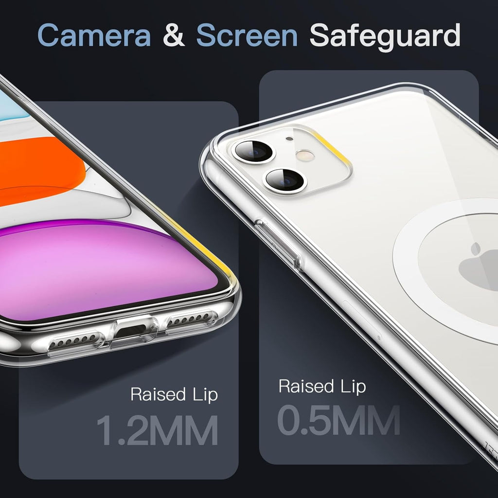 Entronix [Magnetic] Case Compatible with iPhone 11 - [Clear] Triple-Layer Heavy Duty Protection