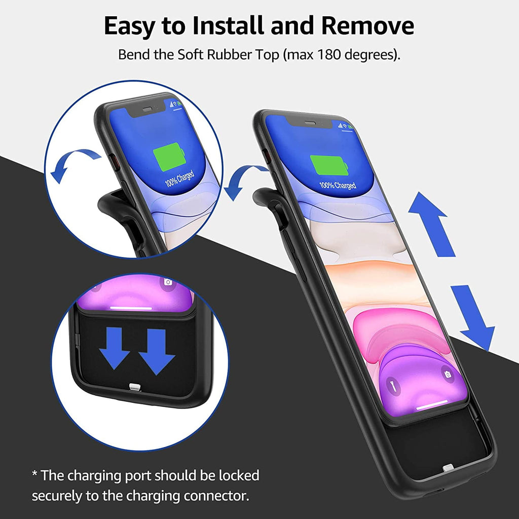 Entronix Apple iPhone XR Case - 7000mAh Battery Charger - Entronix