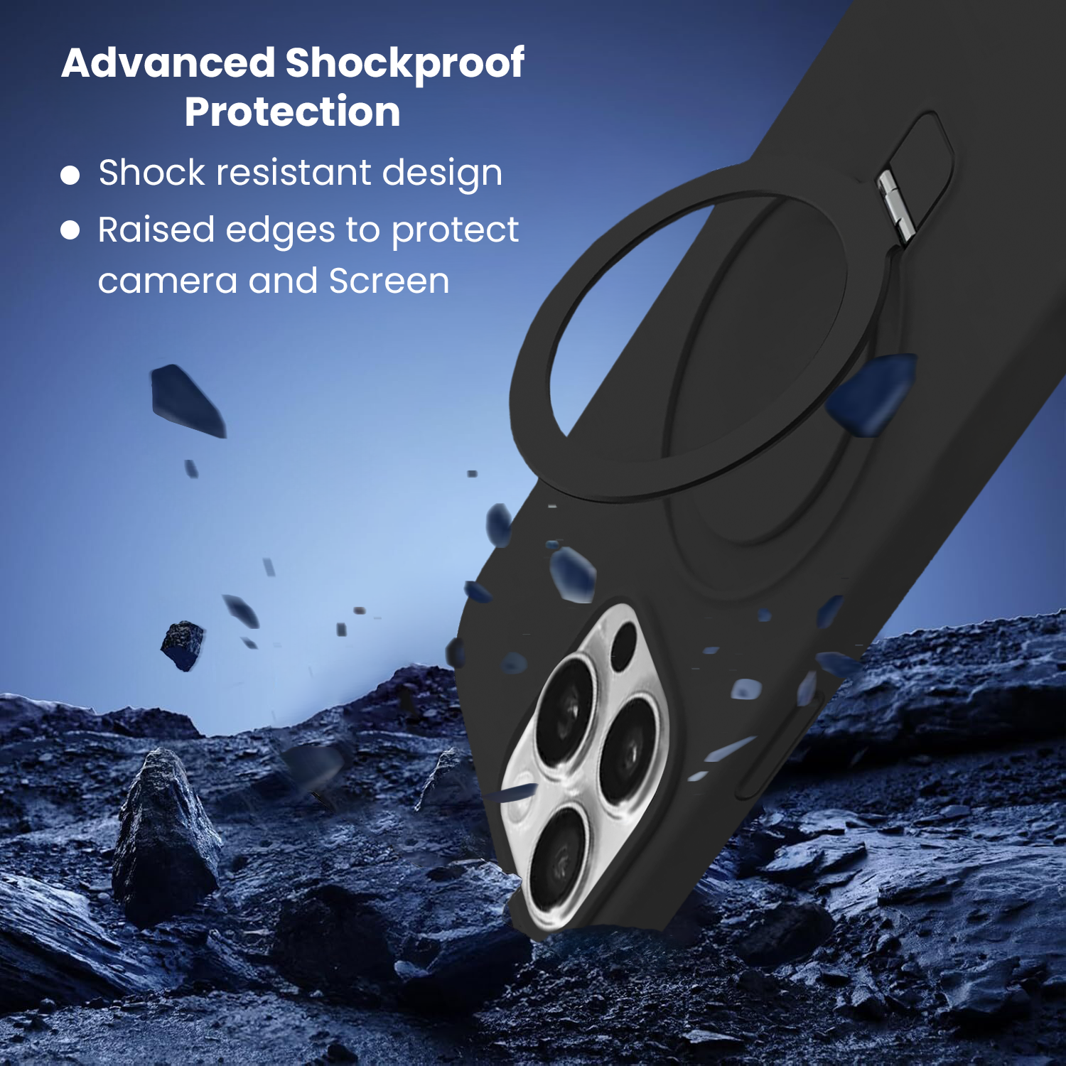 Entronix [Magnetic] Case Compatible with iPhone 15 Pro - Soft-Touch Liquid Silicone Gripstand - Entronix