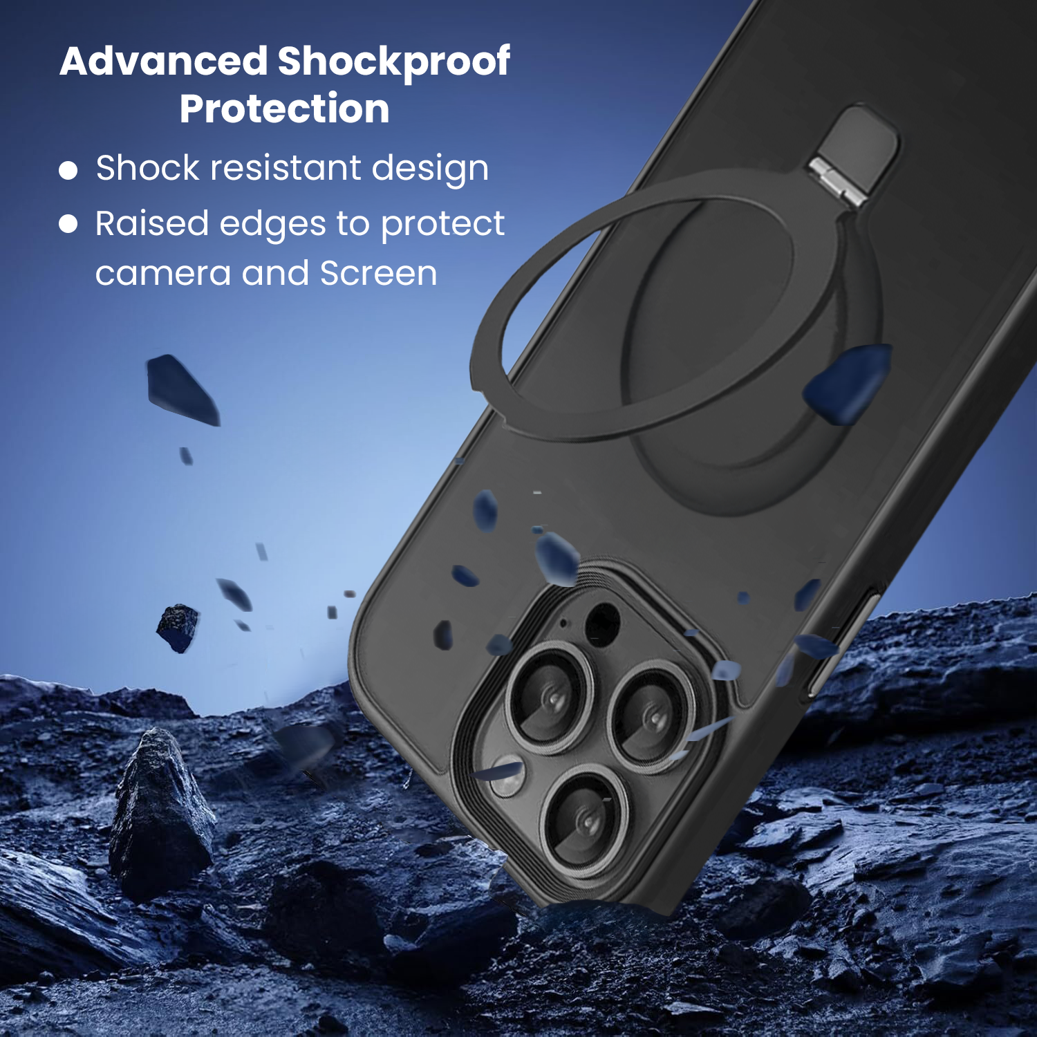Entronix [Magnetic] Case Compatible with iPhone 15 Pro - Translucent Frosted Matte Gripstand - Entronix