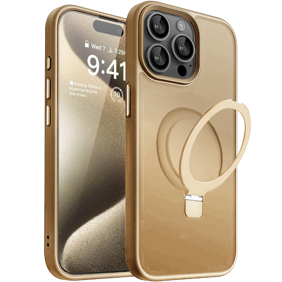 Entronix [Magnetic] Case Compatible with iPhone 15 Pro - Translucent Frosted Matte Gripstand - Entronix