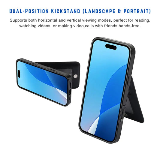 Entronix Case Compatible with iPhone 17 - [6 Slot Card Holder] Slim Leather Wallet - Entronix
