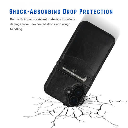 Entronix Case Compatible with iPhone 17 - [6 Slot Card Holder] Slim Leather Wallet - Entronix