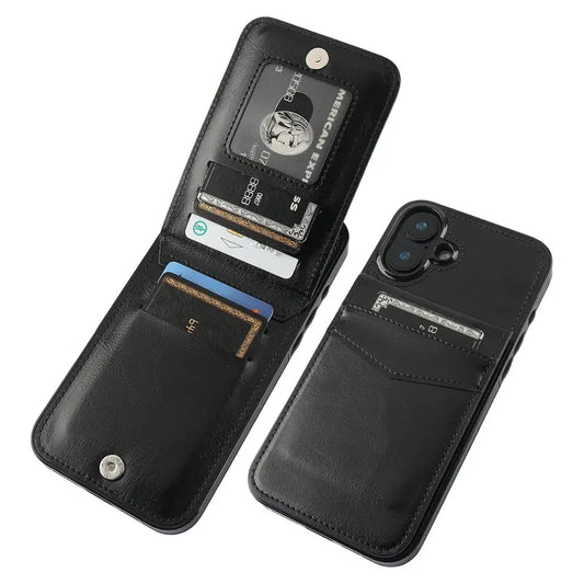 Entronix Case Compatible with iPhone 17 - [6 Slot Card Holder] Slim Leather Wallet - Entronix