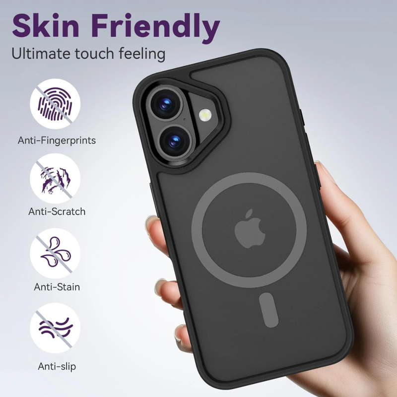 Entronix Bundle Compatible with iPhone 17 - [Magnetic] Translucent Matte Case & 1 Clear Screen Protector - Entronix