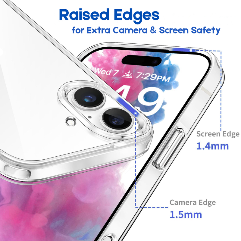 Entronix Case Compatible with iPhone 17 - [Hard Back] Slim Clear - Entronix