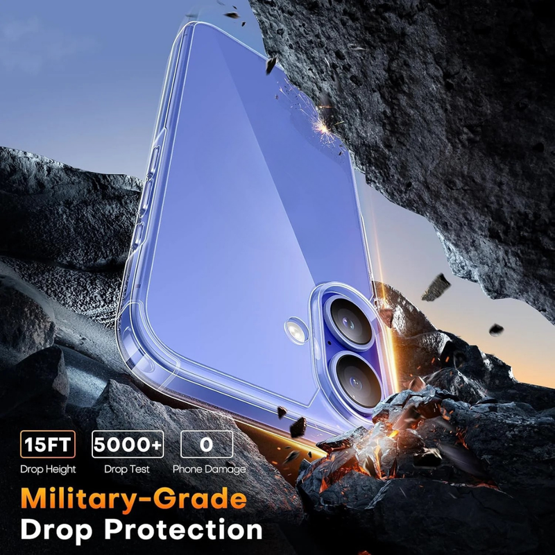 Entronix Bundle Compatible with iPhone 17 - [Hard] Clear Case & 2 Clear Screen Protectors