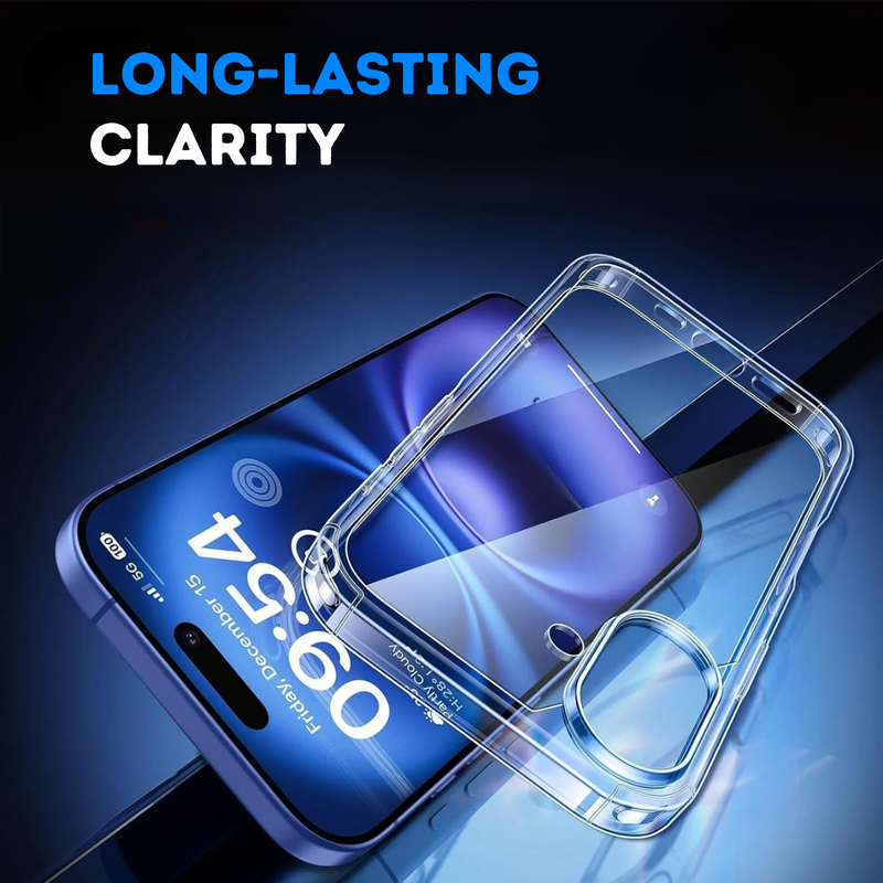 Entronix Bundle Compatible with iPhone 17 - [Hard] Clear Case, 1 Clear Screen Protector & 1 Camera Lens Protector