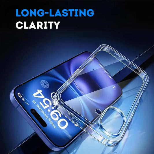 Entronix Bundle Compatible with iPhone 17 - [Hard] Clear Case, 1 Clear Screen Protector & 1 Camera Lens Protector - Entronix