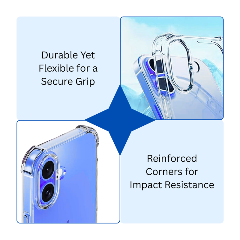 Entronix Case Compatible with iPhone 17 - [Flexible] TPU Clear