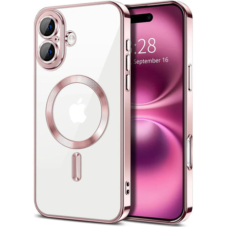 Entronix Apple iPhone 16 Plus [Magnetic-Compatible] Case - Clear & Shiny, - Entro Retail