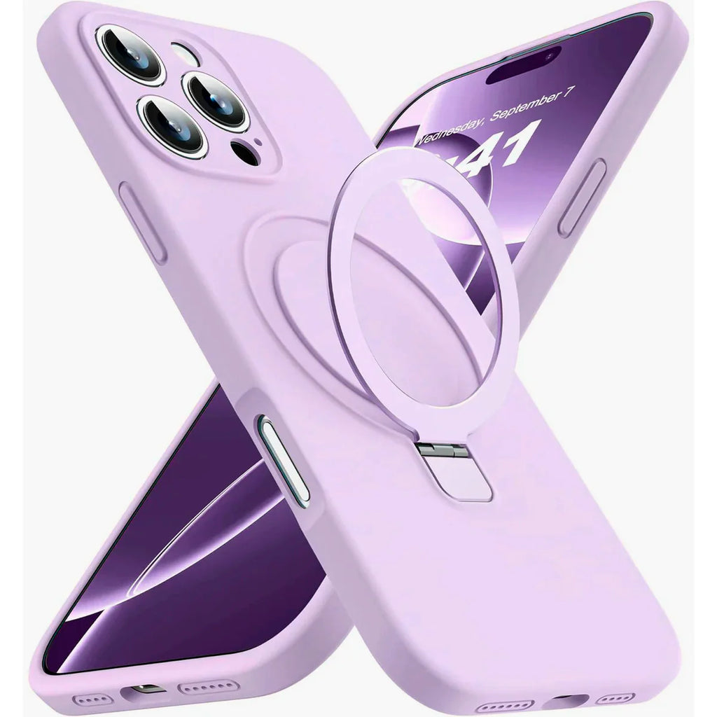 Entronix Silicone Case Designed for Apple iPhone 16 Pro with Stand, Protection Shockproof Dropproof Dustproof Slim Design Phone Cover - Entro Retail