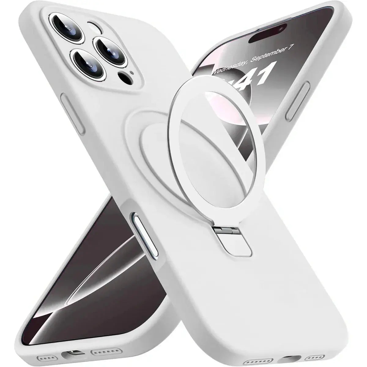 Entronix Silicone Case Designed for Apple iPhone 16 Pro with Stand, Protection Shockproof Dropproof Dustproof Slim Design Phone Cover - Entro Retail