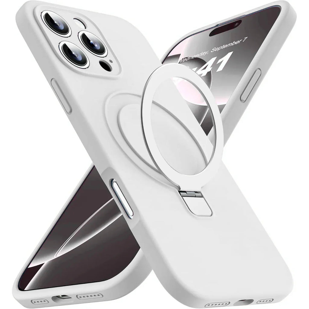 Entronix Silicone Case Designed for Apple iPhone 16 Pro with Stand, Protection Shockproof Dropproof Dustproof Slim Design Phone Cover - Entro Retail
