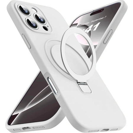 Entronix Silicone Case Designed for Apple iPhone 16 Pro with Stand, Protection Shockproof Dropproof Dustproof Slim Design Phone Cover - Entro Retail