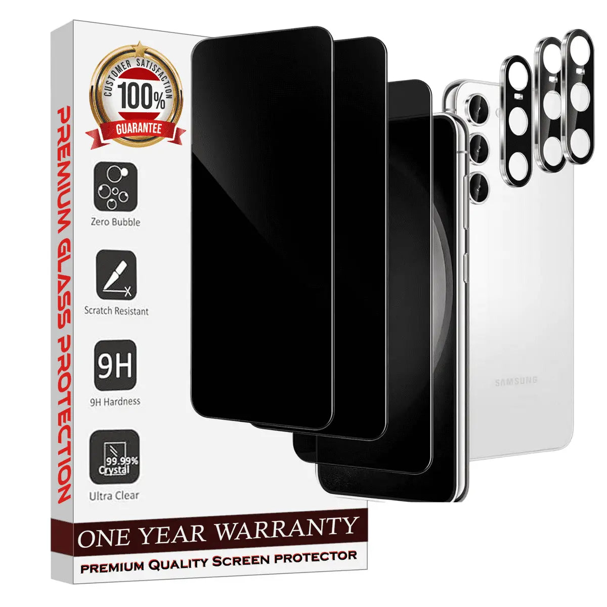 Entronix Case Privacy Screen Protector for Samsung Galaxy S22 with Camera Lens [3+3], Anti-Spy Tempered Film - Entro Retail
