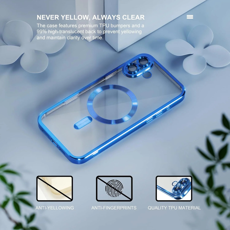 Entronix [Magnetic] Case Compatible with iPhone 17 - [Clear Back] Luxury Glossy Cover - Entronix