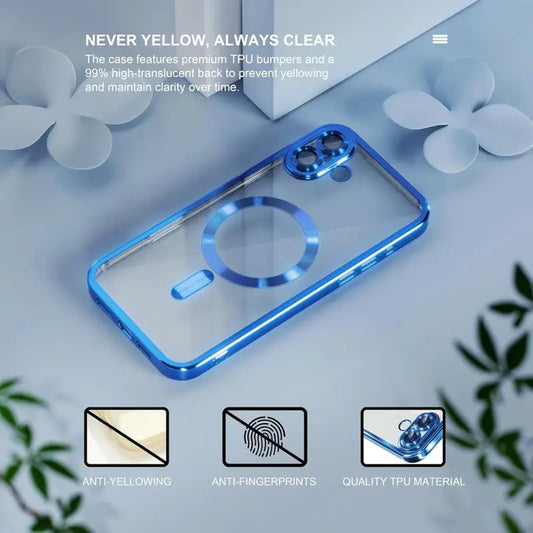 Entronix [Magnetic] Case Compatible with iPhone 17 - [Clear Back] Luxury Glossy Cover - Entronix