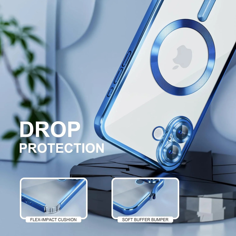 Entronix [Magnetic] Case Compatible with iPhone 17 - [Clear Back] Luxury Glossy Cover