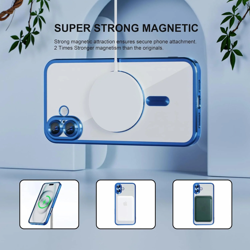 Entronix [Magnetic] Case Compatible with iPhone 17 - [Clear Back] Luxury Glossy Cover